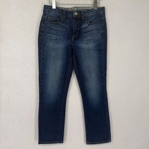 Calvin Klein Shape Jeans Women 6  Straight Leg Dark Wash Denim 24" Inseam